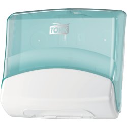 Tork W4 Top-Pak dispenser för torkdukar, vit/blå