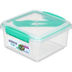 Sistema Lunch Plus To Go matlåda, 1,2 liter, teal