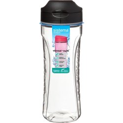 Sistema Tritan Swift vattenflaska, 600 ml, svart