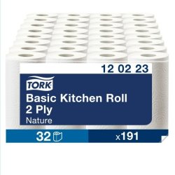 Tork Basic hushållspapper, 2 lager, 32 rullar