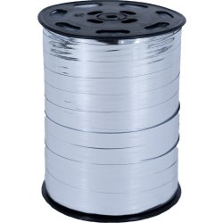 Gavebånd Metallic, 10mm x 250m, sølv
