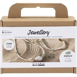 Mini DIY Kit, halsband + armband m. aventurin