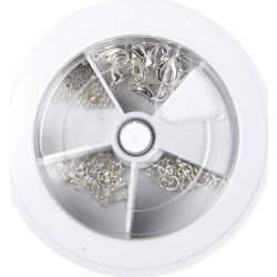 DIY-kit smycken, smyckestråd & lås, silverpläterad