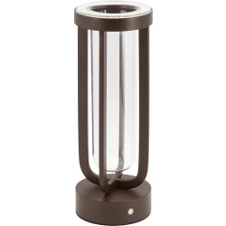 Securit® LED bordlampe/vase Florence, brun
