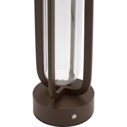 Securit® LED bordlampe/vase Florence, brun