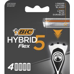 BiC Hybrid Flex 5 Barberblade, 4 refills
