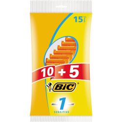 BiC 1 Sensitive Engangsskraber, 15 skrabere