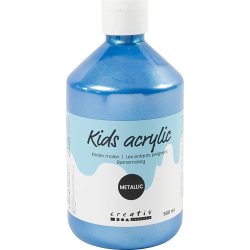 Akrylmaling | 500ml | Metallic | Blå