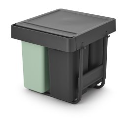 Brabantia Sort&Go, inbyggd, 10+10+20 L, grå/grön