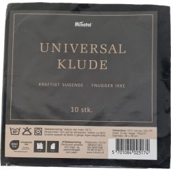 Universalduk 38 x 38, svart, 10 dukar
