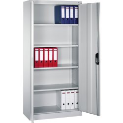 CP arkivskab m. 4 hylder, 930x1950x400 mm, grå