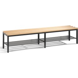 CP Bänk med skohylla, 196 cm