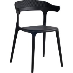 Muubs Luna Stripe matstol, Svart