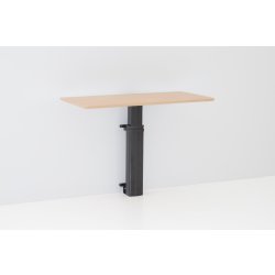 Compact väggmonterat bord svart/bokfanér 100x80 cm