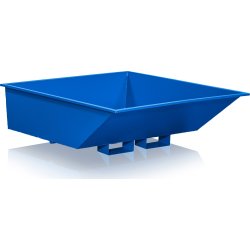 Tipcontainer lav 750 l blå