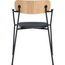 Scope spisebordsstol m. armlæn, Eg/læder