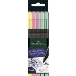 Faber-Castell Grip Fineliner, 5 pastellfärger
