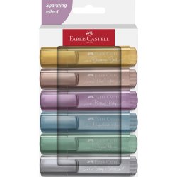 Faber-Castell Highlighter, Metallic, 6 färger