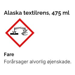 Alaska textilrens, 475 ml