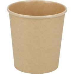 Suppebæger, rund, brun, pap, 450 ml, 50 stk.