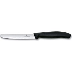 Swiss Classic Bordskniv med grillkant, Svart