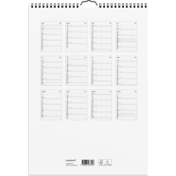 Mayland 2025 Black/White Familiekalender, 3 kol.