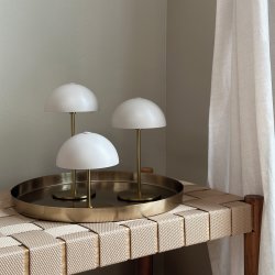 Dyberg Larsen ALONG Bordlamper & bakke beige 3 stk