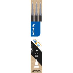 Pilot FriXion Point Refill, Svart, 3 st