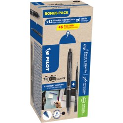 Pilot FriXion Clicker Greenpack, Rollerball, Svart
