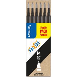 Pilot FriXion Refill | M | Svart | 6 st.