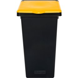 Style papperskorg med lock, 53 L, gul