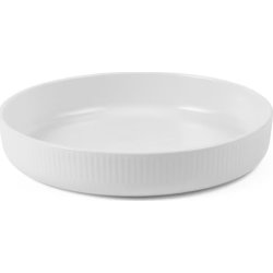 Royal Copenhagen Hvid & Blå Mega Riflet Fade, 2stk