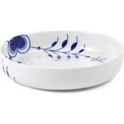Royal Copenhagen Hvid & Blå Mega Riflet Fade, 2stk