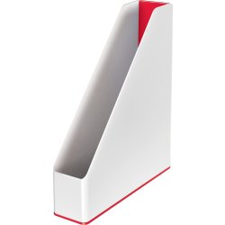 Leitz WOW Tidskiftssamlare, Vit/Röd