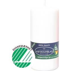 Blockljus, ECO, Stearin, 6,8x15 cm, Vit
