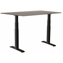 Sun-Flex III hæve-sænkebord, 160x80, Sort/lysegrå