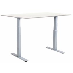 Sun-Flex III höj-/sänkbart bord, 160x80, grå/vit