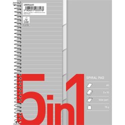 Bantex 5in1 Kollegieblock, A5+, linjerat