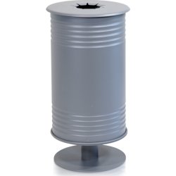 Papperskorg Plåt, Flaskor/Burk, med fot, grå