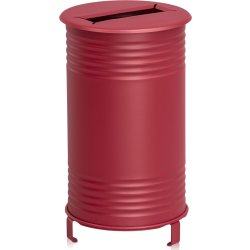 Papperskorg Tin, Papper, röd