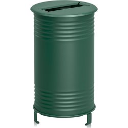 Papperskorg Tin, papper, grön