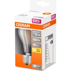 Osram Retro LED Standardpære mat E27, 1,5W=15W