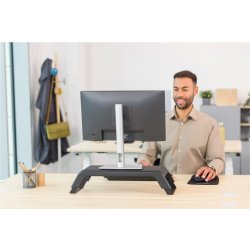 Fellowes Hana monitor stander m. USB-porte, sort