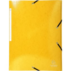 Exacompta Iderama Snoddmapp, 3 flikar, gul