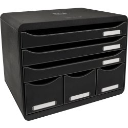 Exacompta Store-Box Skrivbordsbyrå, 6 st, svart