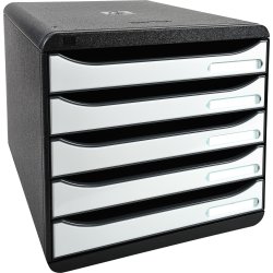Exacompta Big-Box+ Skrivbordsbyrå, svart/vit