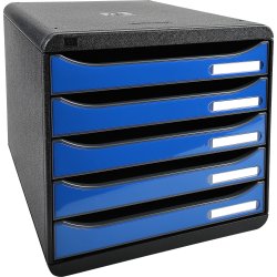 Exacompta Big-Box+ Skrivbordsbyrå, svart/isblå
