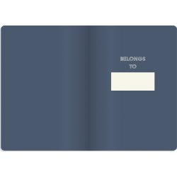 Burde Deluxe Notesbog, A5, linjeret, blue