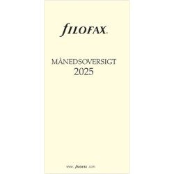 Filofax 2025 Refill | Personal | Månedsoversigt