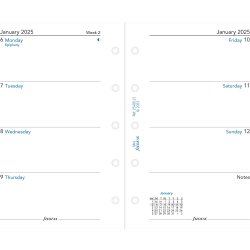Filofax 2025 Refill | Mini | Uge | Engelsk